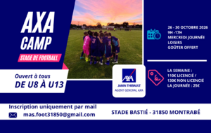 STAGE DE FOOTBALL – VACANCES DE LA TOUSSAINT
