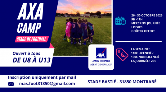 STAGE DE FOOTBALL – VACANCES DE LA TOUSSAINT